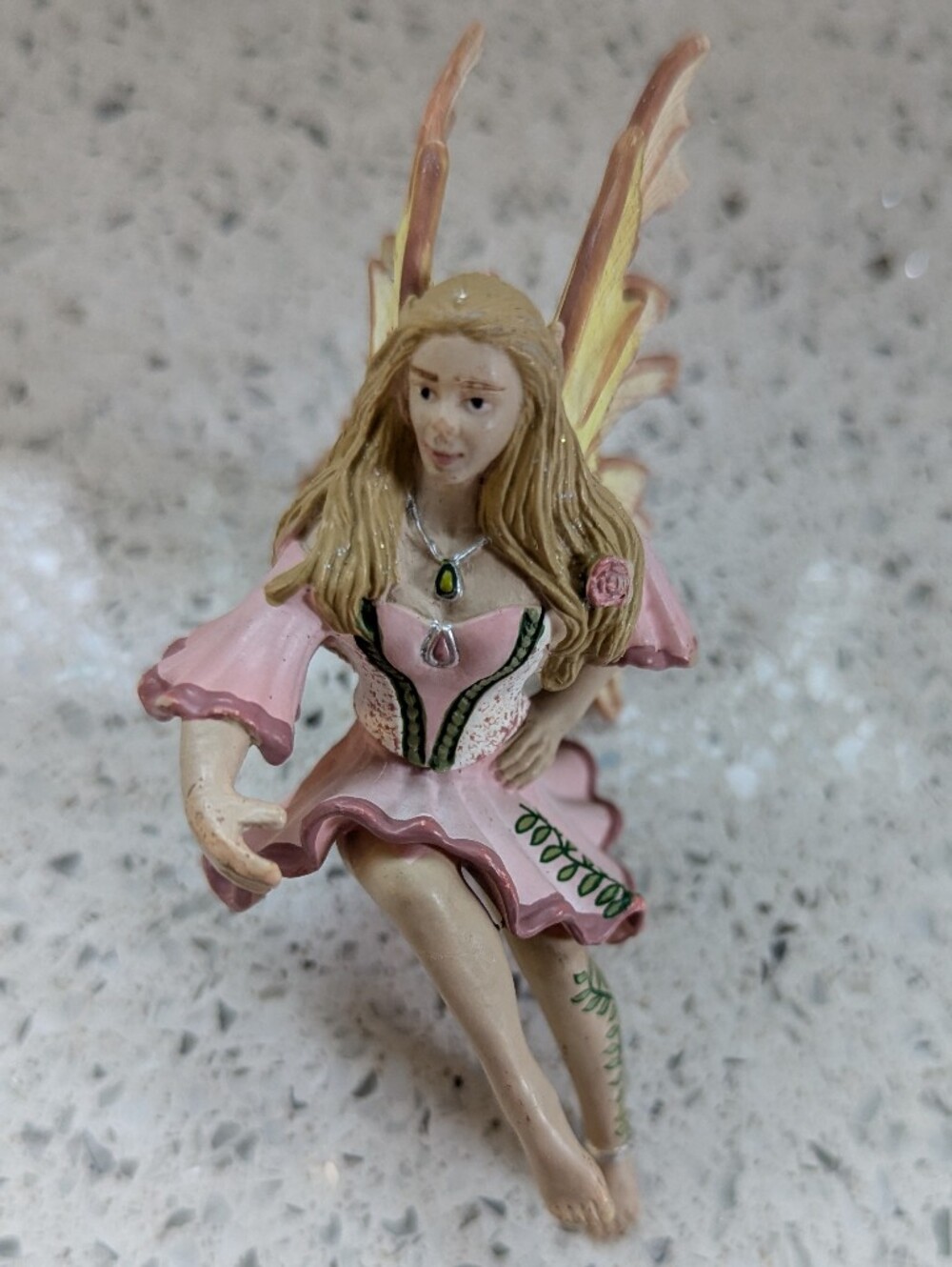 Schleich Bayala Fantasy Fairy Figurine Pink Dress Vine Leg Tattoo & Wings 70714
